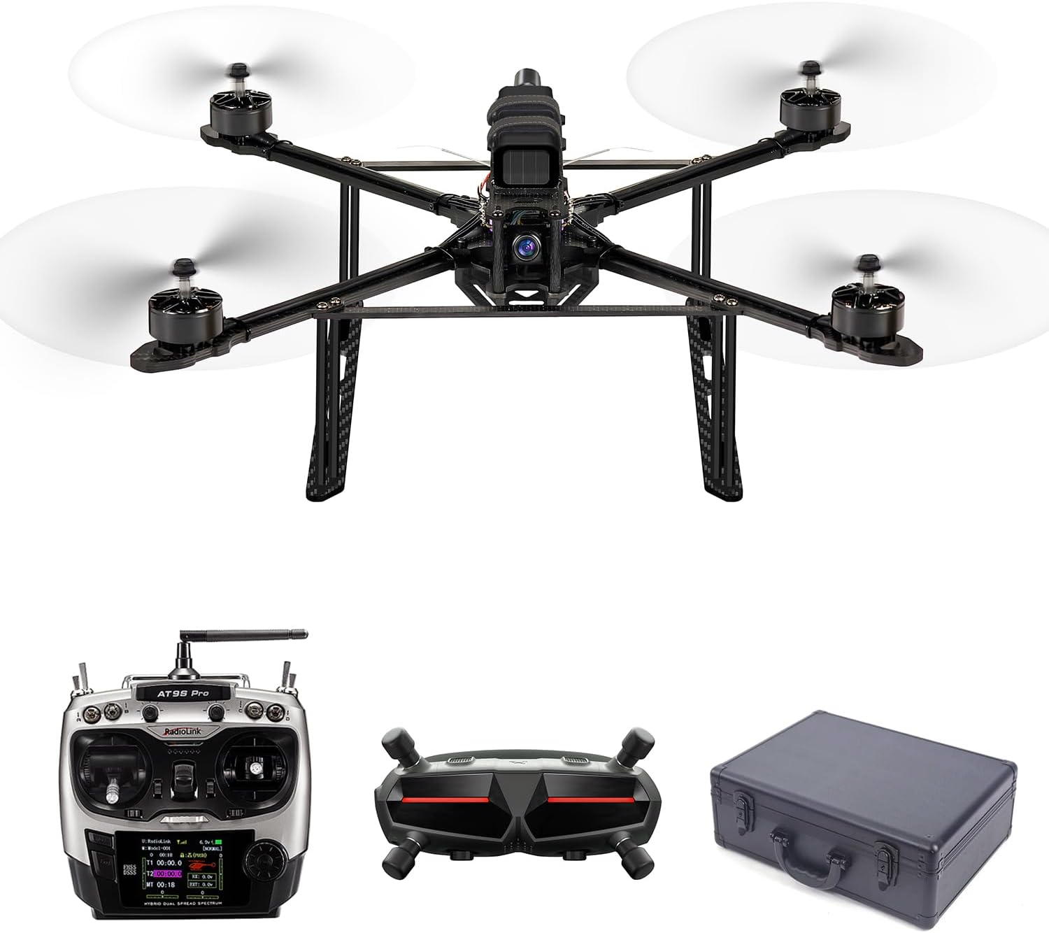 Radiolink M435 3KG Heavy Lift Drone, HD FPV Caddx Walksnail Avatar Goggles RTF Version, 120km/h Flight Speed 4KM Long Range Control, Support Routes Planning And Autopilot, Autonomous Takeoff/Landing