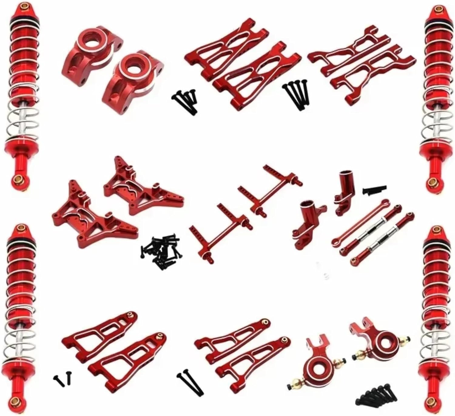 Models Upgrades Parts For Ud1201 Ud1202 Ud-12pro 1/12 Absorber Suspension Arm Shock Tower Link Kit Rc Car Upgrade Parts Accessories(Red)