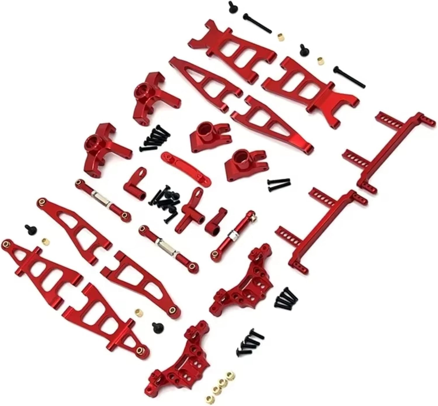 Models Upgrades Parts For Kyosho G161 G162 G169 1/16 Metal For Swing Arm Steering Cup Kit Remote Control Car Upgrade Parts(Red)