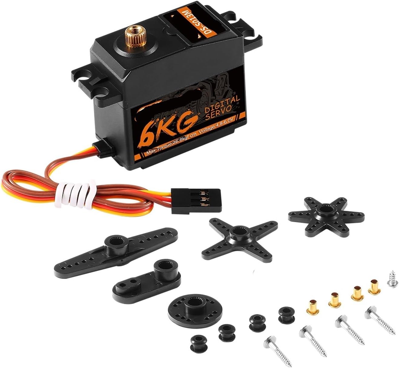 1/5/10/20pcs 6KG Digital Servo Waterproof Scx10 Mn99s Mn86 12428 124018 124019 1/10(20pcs Metal 6KG)