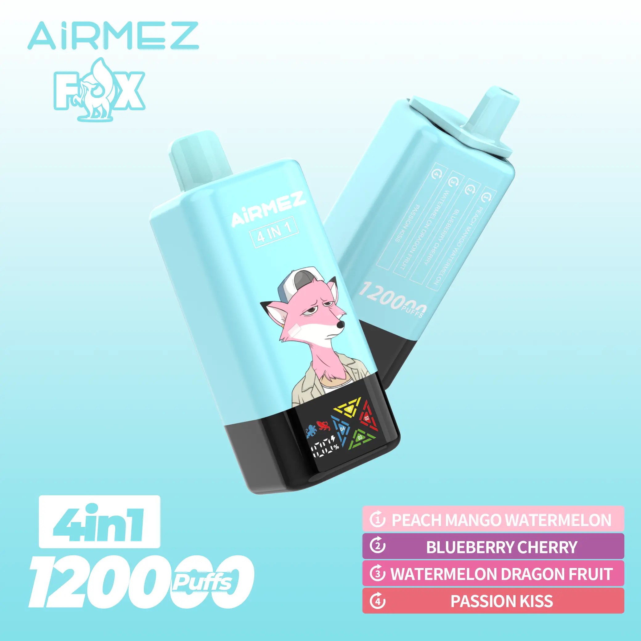 AIRMEZ FOX 120K 4 in 1 (5pcs) - MYEU VAPES