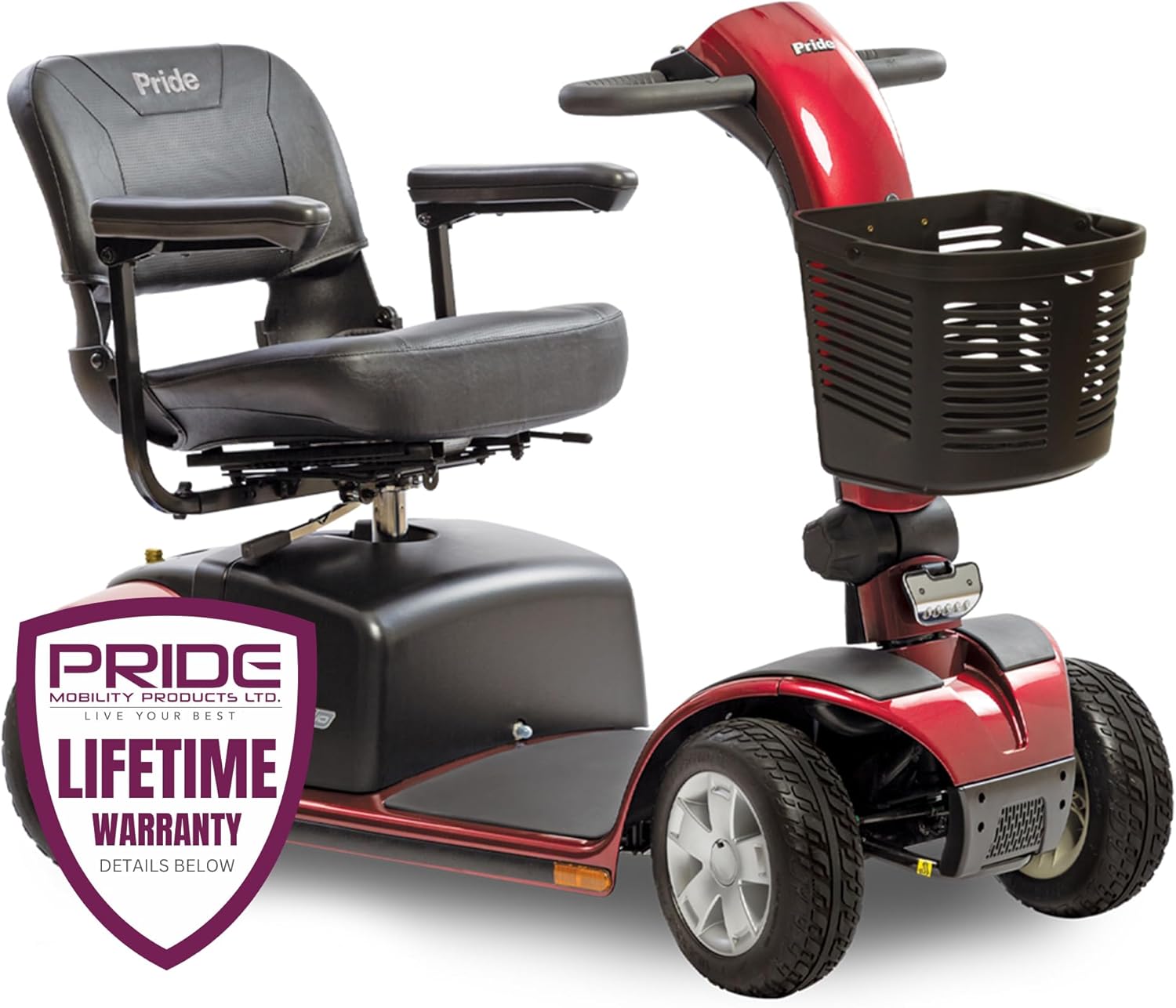 Pride Mobility Victory 10 4 Wheel SC710 w/U-1 Batteries Mobility Scooter, Outdoor 4-Wheel Travel Electric Mobility Scooter for Adults, 400 lbs. WC, Up to 5.3 MPH, 15.5 Miles Range Per Charge