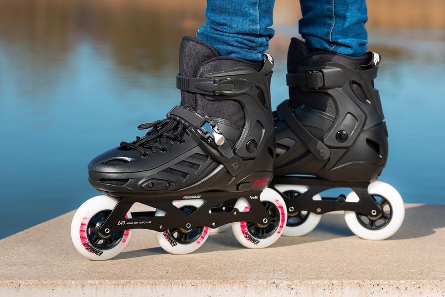 Powerslide Khaan Junior Pro Kids Inline Skate Adjustable Urban Fitness Hockey Skates for Girls and Boys