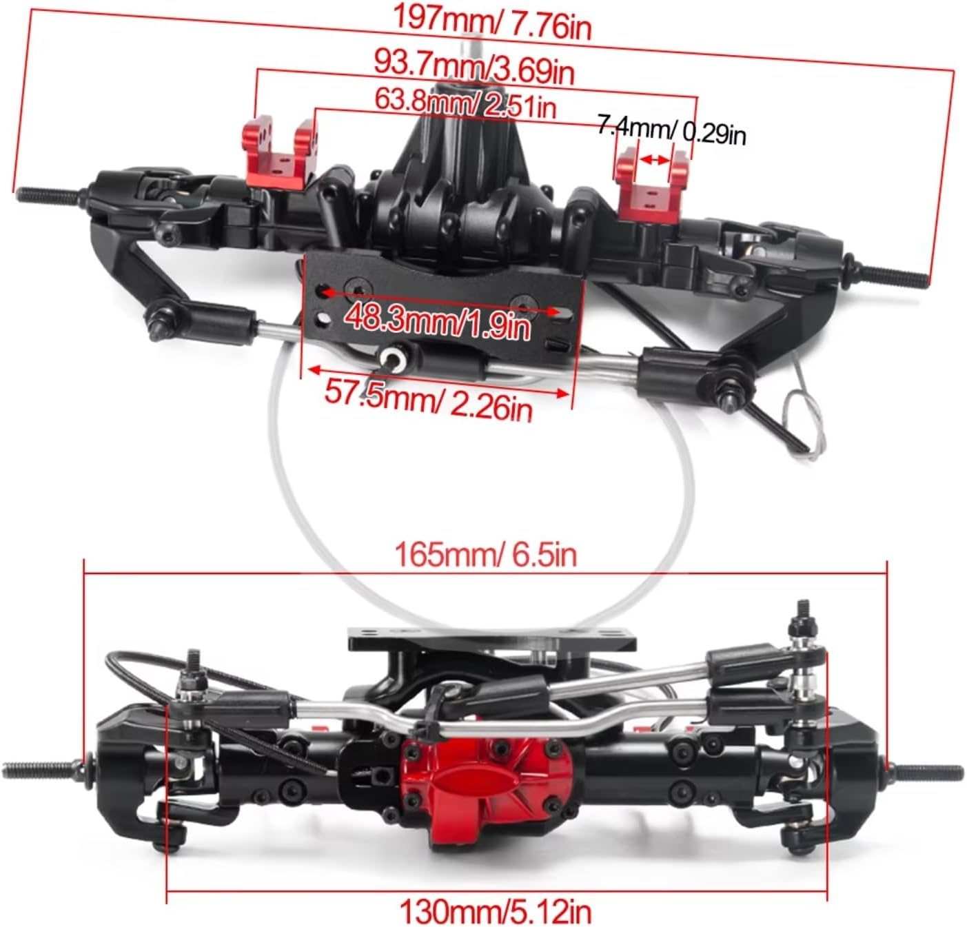 Parts For D90 1/10 High Strength Aluminum Complete Axle Front And Rearr With Differential Lock RC Crawler Car Upgrade Parts(Set)