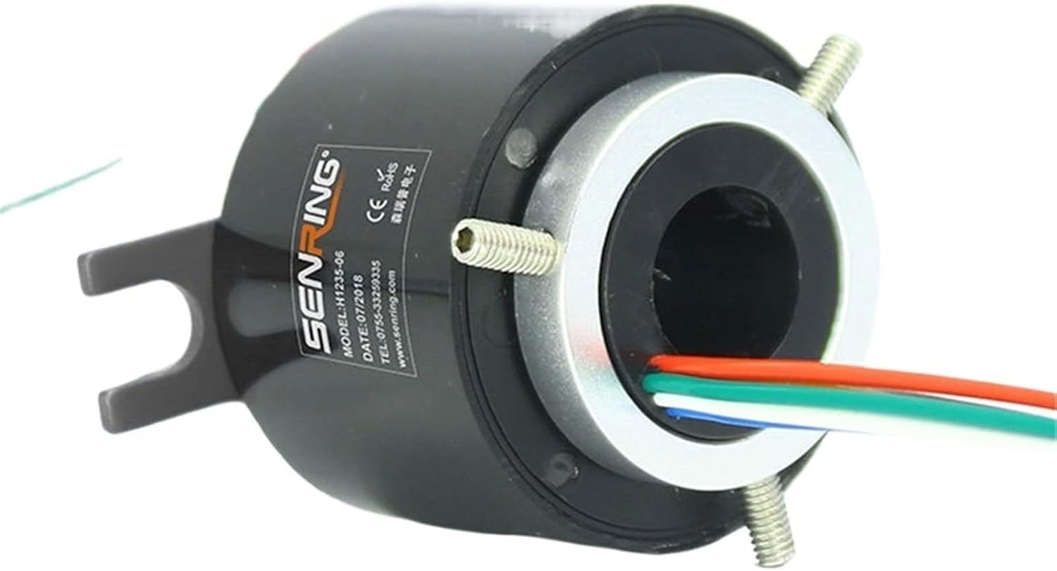 Type Bore Center Slipring 12Wires 5A Rotary Joints with ID12.7mm,OD35mm Aluminum Housing
