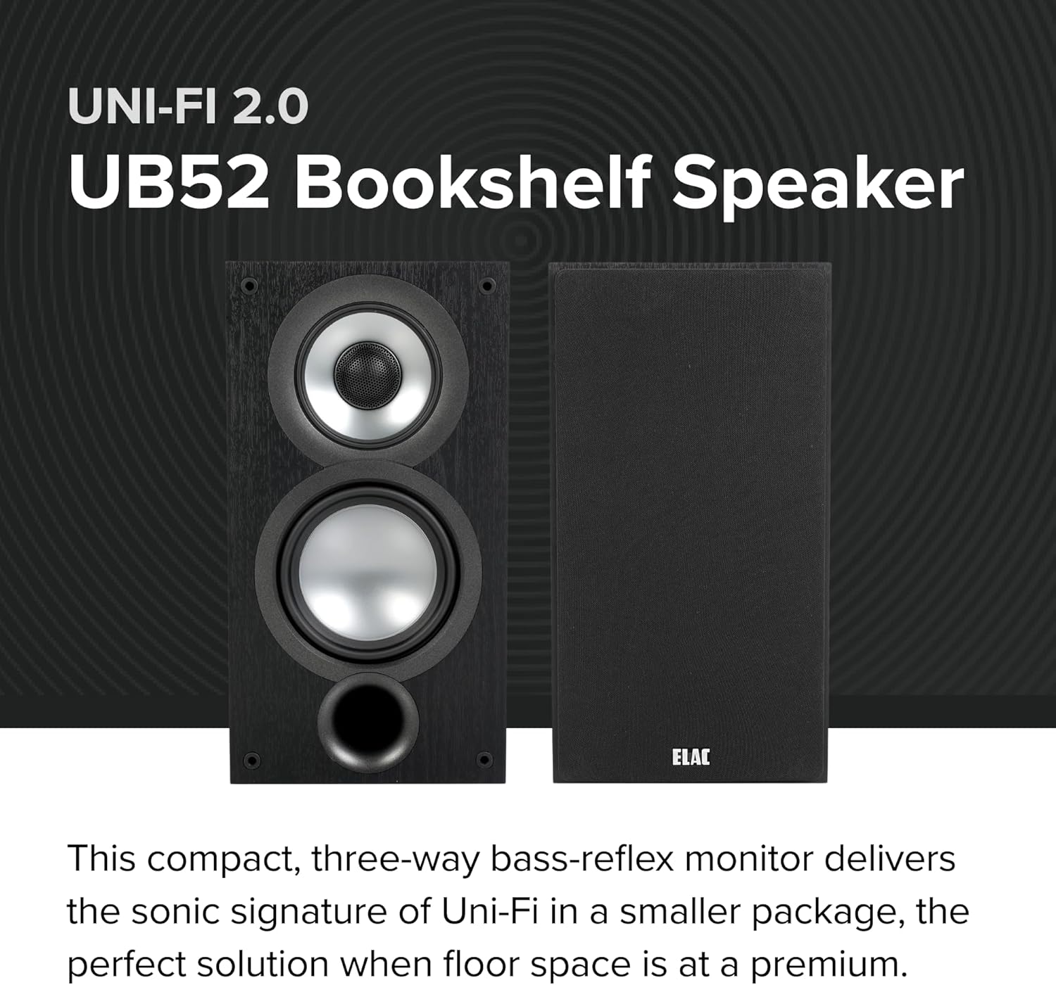 ELAC Uni-Fi 2.0 UB52 Bookshelf Speakers (Pair)