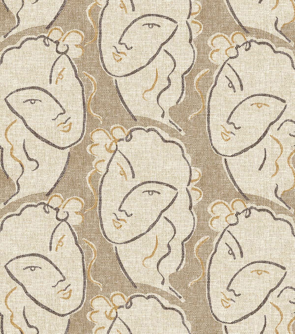 Surface Style 20.5' x 18' Linen Beau Visage Peel & Stick Wallpaper