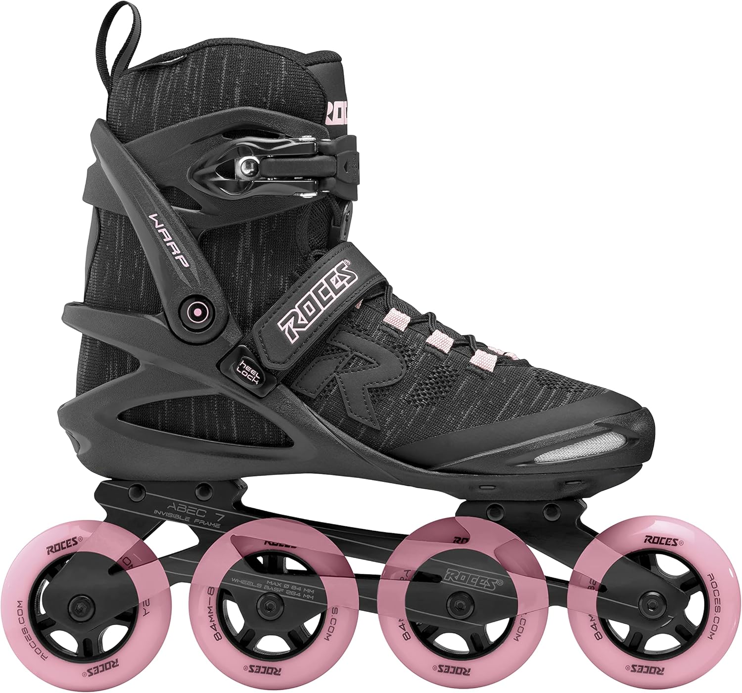 Roces Women's Fitness Inline Skates WARP Thread W TIF, 37 EU, Black/Light Pink