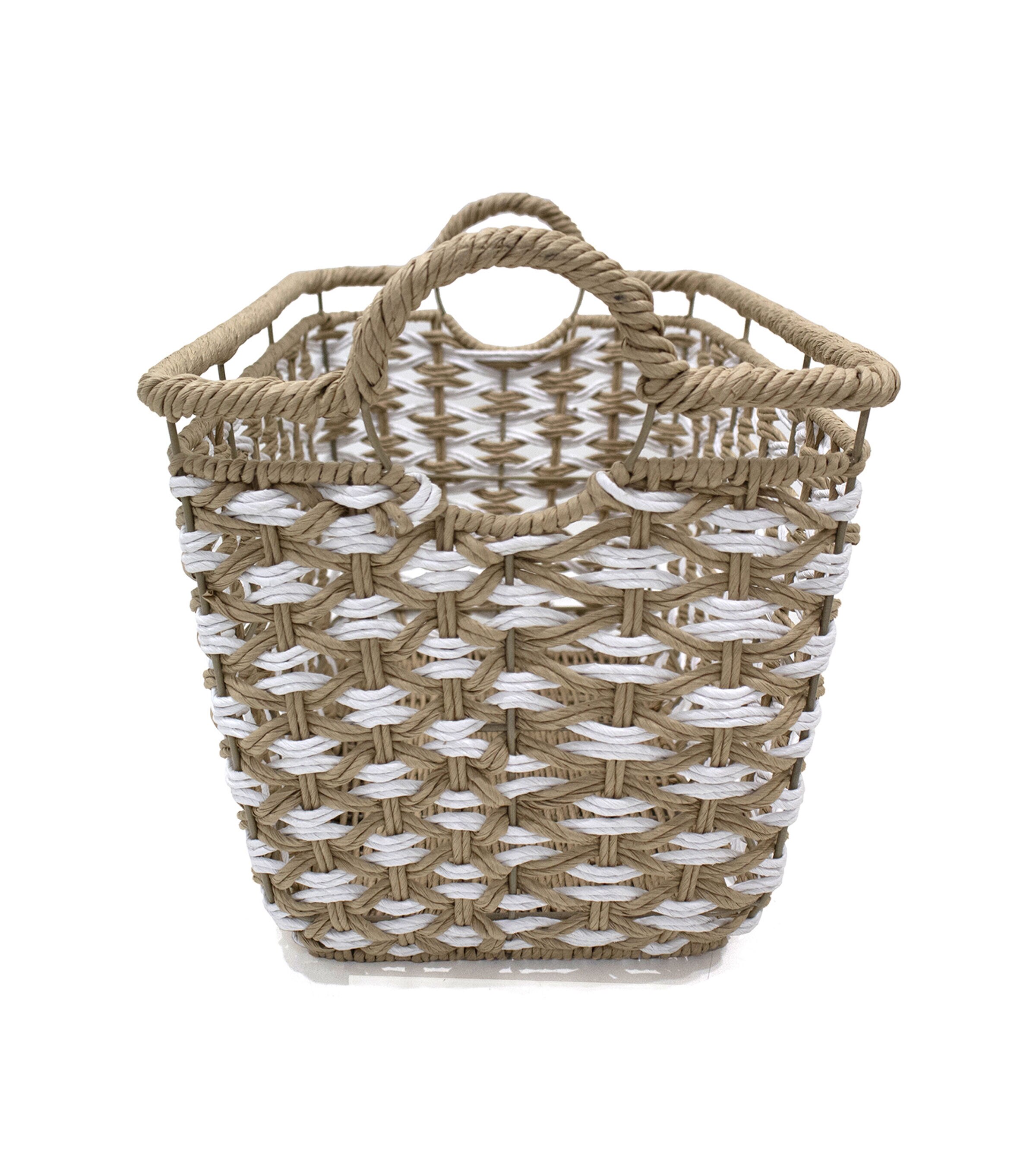 15 x 9 Paper Woven Basket With Handles by Place & Time