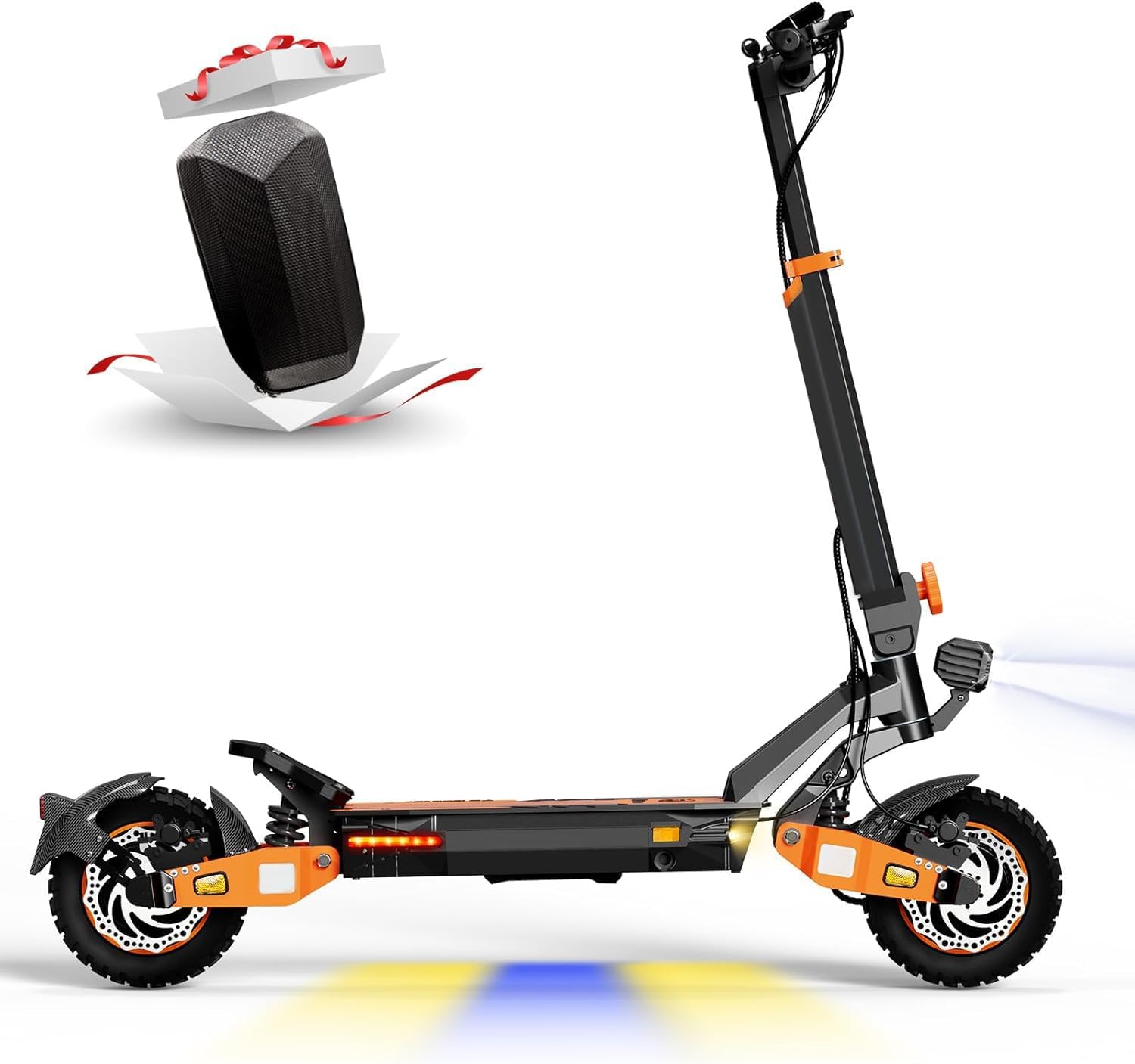 JUNLING T2 Master Electric Scooter, 3200W Dual Motor, 35 Mph Top Speed, 40 Miles Max Range, 52V/20.8AH Battery, Dual Suspension Braking System Folding Scooter for Adults with LED Lights