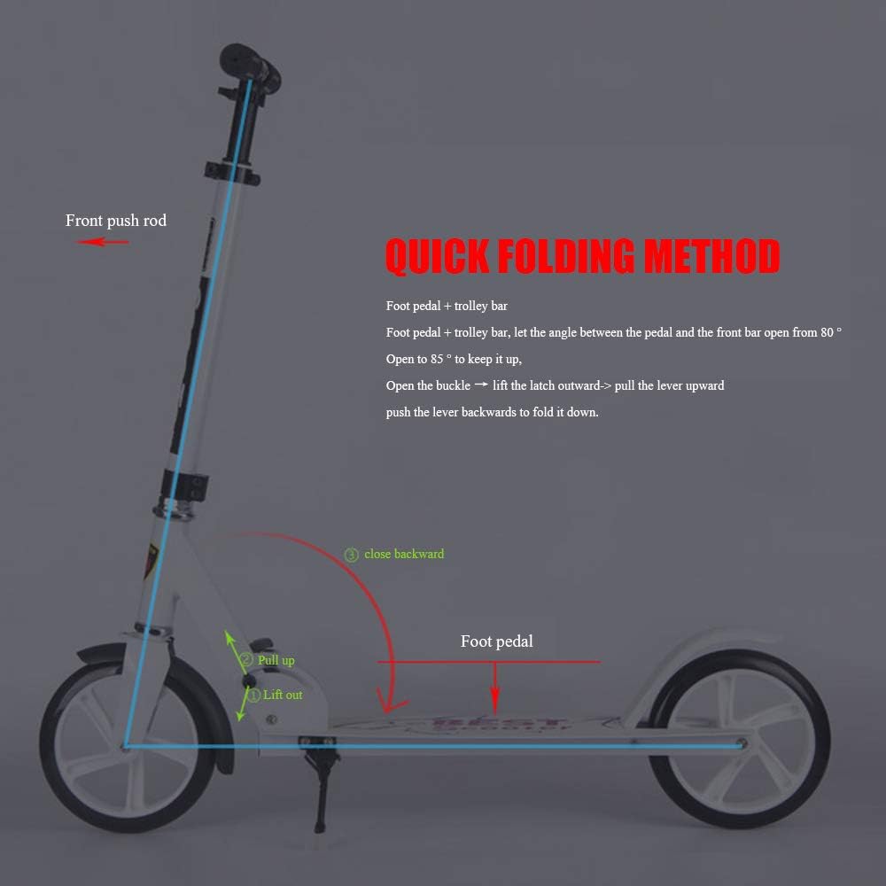 High End Scooter - Tornado City Scooter Brake Suspension, Foldable and Height-Adjustable Stunt Scooter, Freestyle Kick Scooter for Adults and Children