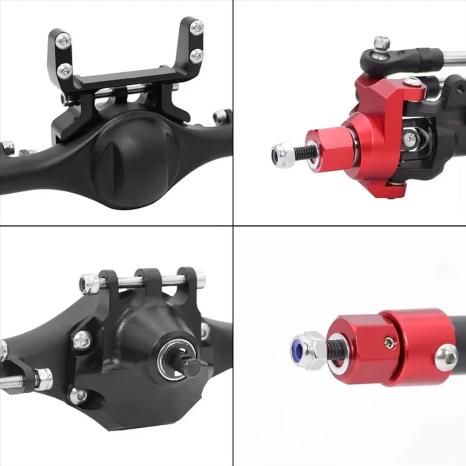 Compatible with Axial for SCX10 90046 90047 1/10 RC Crawler Car Upgrade Parts Accessories Front Rear Straight Complete Axles RC Car Accessories