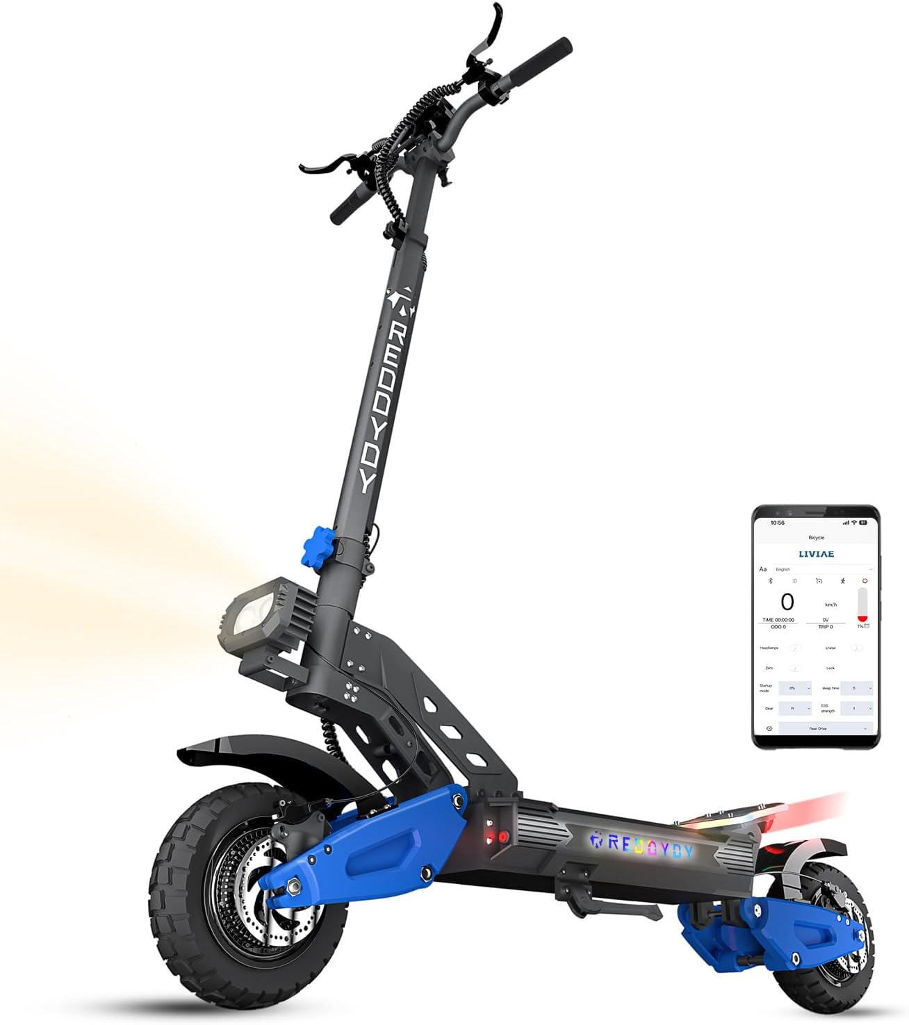 JUNLING Electric Scooter, 10000/5000/1000/900W Dual Motor, 55-31 Mph Top Speed, 75-30 Miles Max Range, 40AH/25AH/18AH/13AH Battery, Scooter for Adults with Dual Suspension Hydraulic Braking System