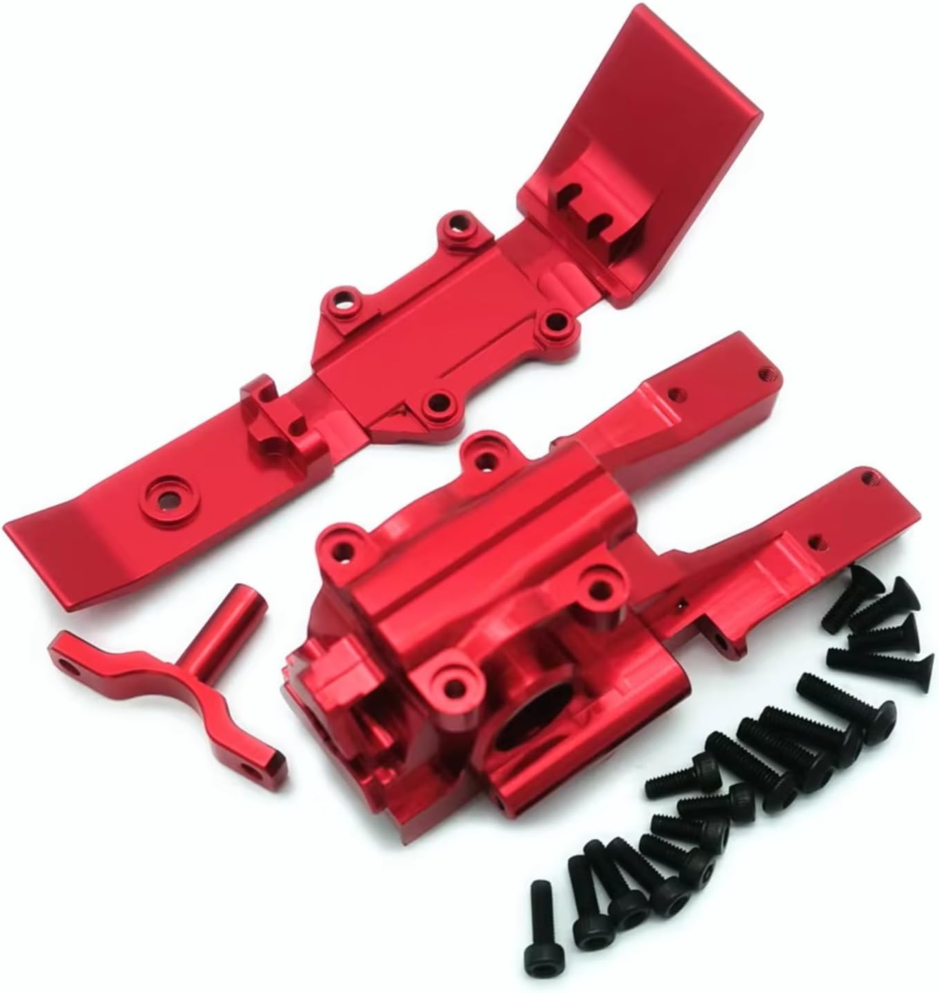 RC Models Components For Traxxas For Mini For E-Revo For Slash For Summit 7030X 7043 7037 1/16 Aluminum Front Bulkhead Gear Box And Skidplate(Red)