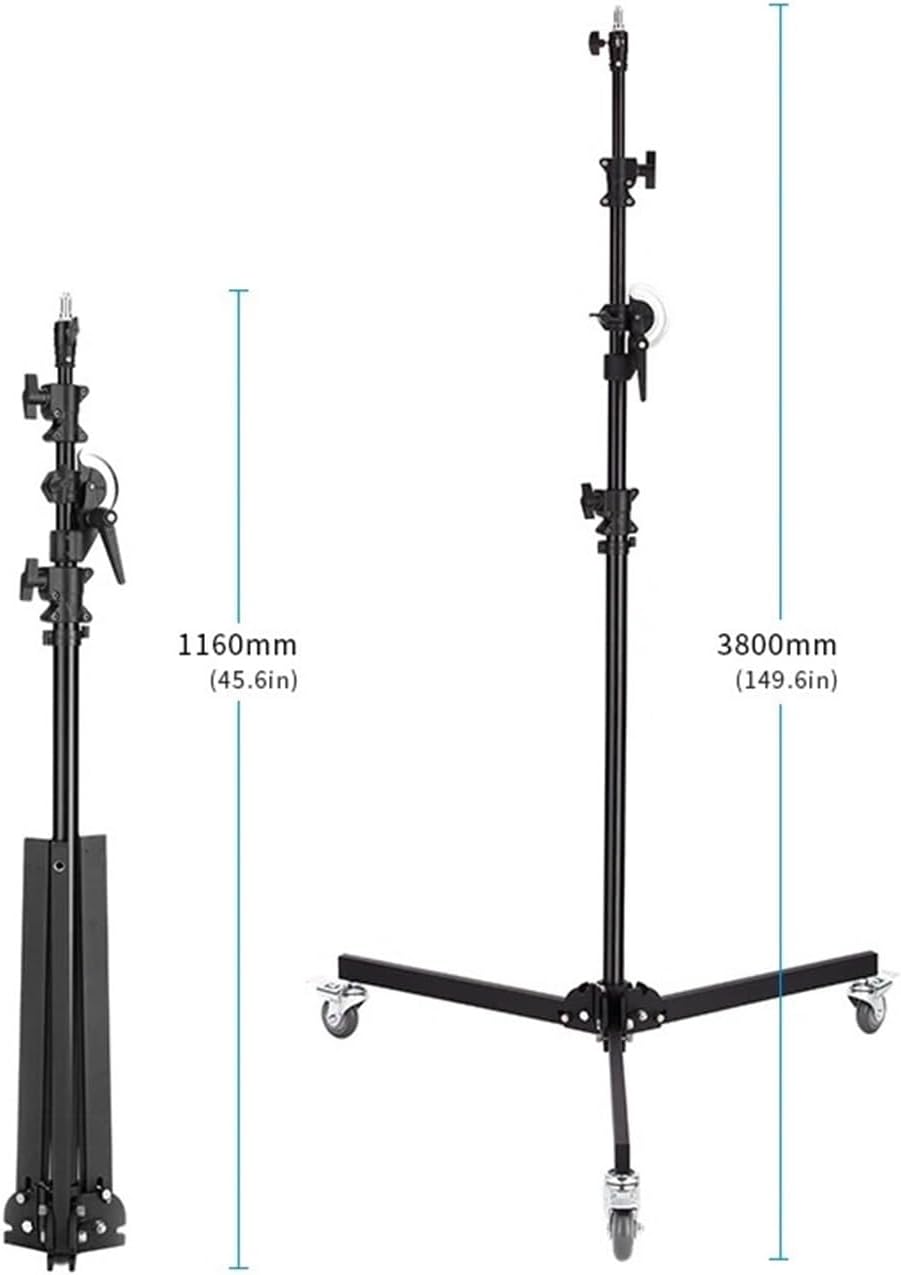 380cm/12ft Multi-Purpose Light Stand Boom Bracket M-4 Dual Purpose with Extension Pole Tube Sandbag Support System