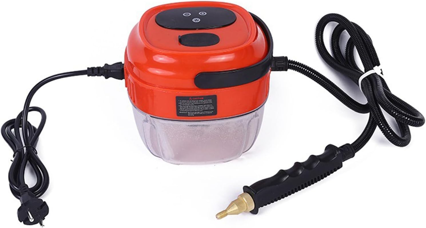 GAOQLX-RSDK 1800W Intelligent High Temperature Steam Cleaner 1500Ml Drainable Bottom Suitable for Floors, Sofas, and Kitchen Appliances,Red