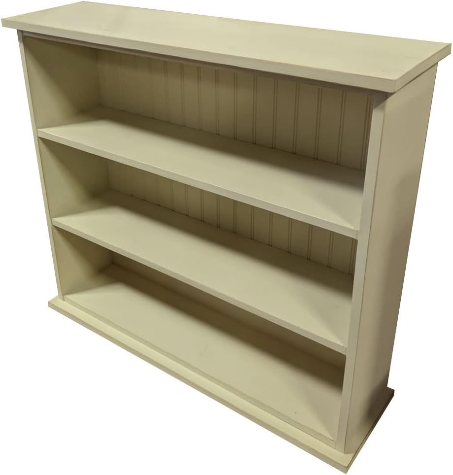 Sawdust City Solid Wood Cottage Bookcase (Old Cream)