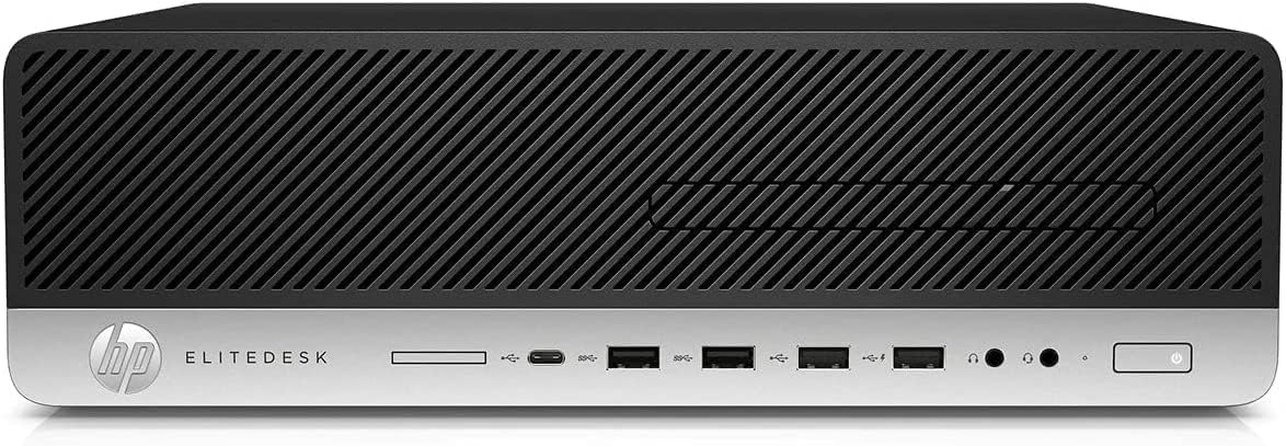 HP EliteDesk 800 G4 SFF Desktop Computer, Intel Core i5-8500, 16GB RAM, 256GB SSD, 1TB HDD, Keyboard and Mouse, Windows 10 Pro (Renewed)