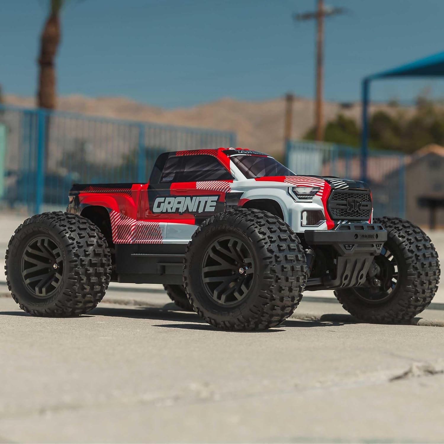ARRMA RC Truck 1/10 Granite 4X4 223S BLX BRUSHLESS Monster Truck RTR with DSC, RED, ARA4302V4T2