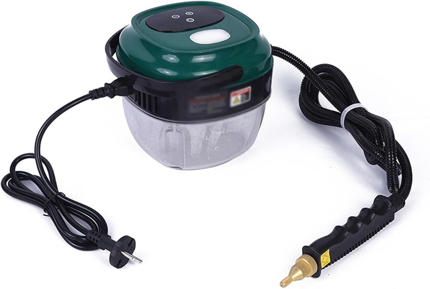 1800W Intelligent High Temperature Steam Cleaner 1500Ml Drainable Bottom Suitable for Floors, Sofas, and Kitchen Appliances,Green