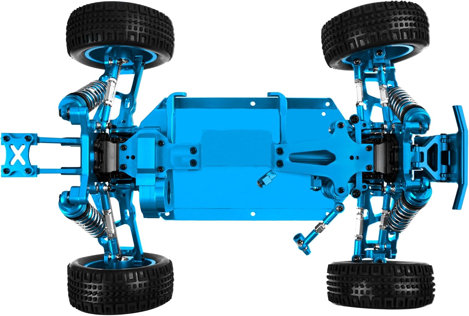 Share Goo Metal RC Body Chassis Frame 1/14 4WD Frame Kit Compatible with WLtoys 1/14 144010 144001 144002 RC Car Upgrade Parts (Blue)