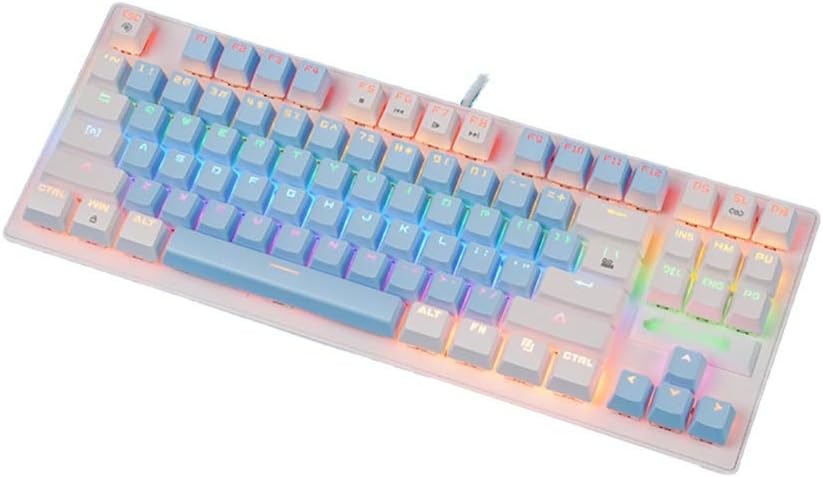 Laptop Keyboard Mechanical Keyboard Wired Gaming Keyboard LED Rainbow Gaming Backlit Mini Compact Gaming Keyboard Compatible with PC/Computer Keyboard (Color : 2)