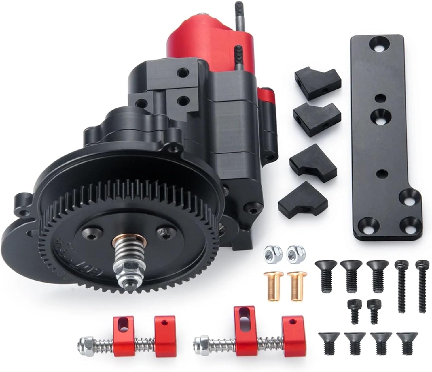 RC Car Models Parts For Axial For SCX10 1/10 Metal 2 Speed Transmission Transfer Case Cutoff Gearbox With Motor Gear RC Car Truck Upgrade Parts Accessories