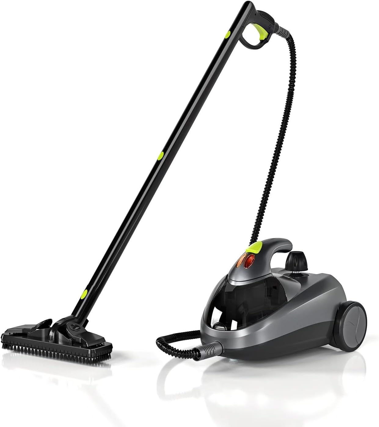 GOATCLEAN Heavy-Duty Steam Cleaner - 1500W Multipurpose Handheld Floor Steamer with 22 Accessories 16ft Cord for Home, Car Detailing, Tile, Grout, Carpet, Wallpaper, Upholstery, Window, Deep Cleaning