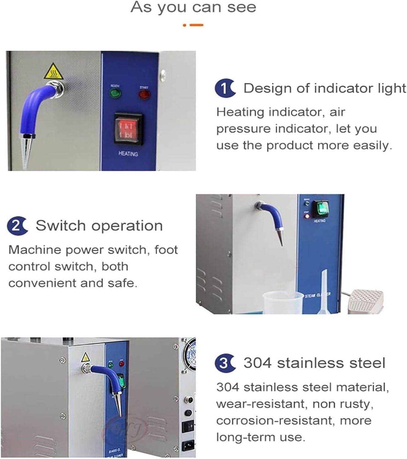 Gemstone Cleaning Machine,4L Electric Stainless Steel Jewelry Steam Cleaner, Jewelry Steam Cleaning