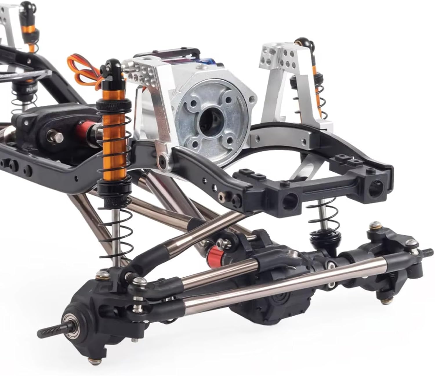 RC Frame Parts For Axial For SCX10 II 90046 EX86100 1/10 313mm Wheelbase Metal Chassis Frame With Single / 2-Speed Transmission RC Crawler