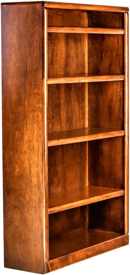 FOREST DESIGNS Bullnose Alder Bookcase: 36W x 72H x 13D 72h Golden Oak