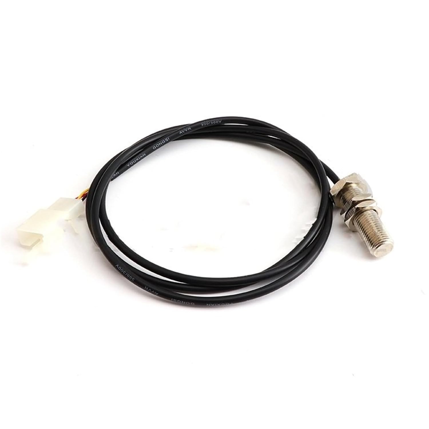 Motorcycle Odometer Sensor Cable Scooter Durable Digital Speedometer Magnetic Sensor Replacement Kit,(White)