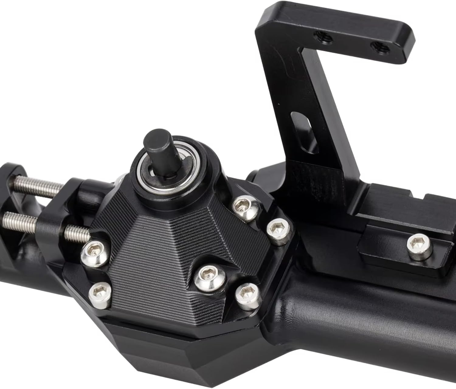 RC Axle Models For Vanquish H10 1/10 CNC Aluminum Front Rear Straight Axle Set Upgrade Parts RC Crawler Car Model Reapir Accessory Assemble(Silver)