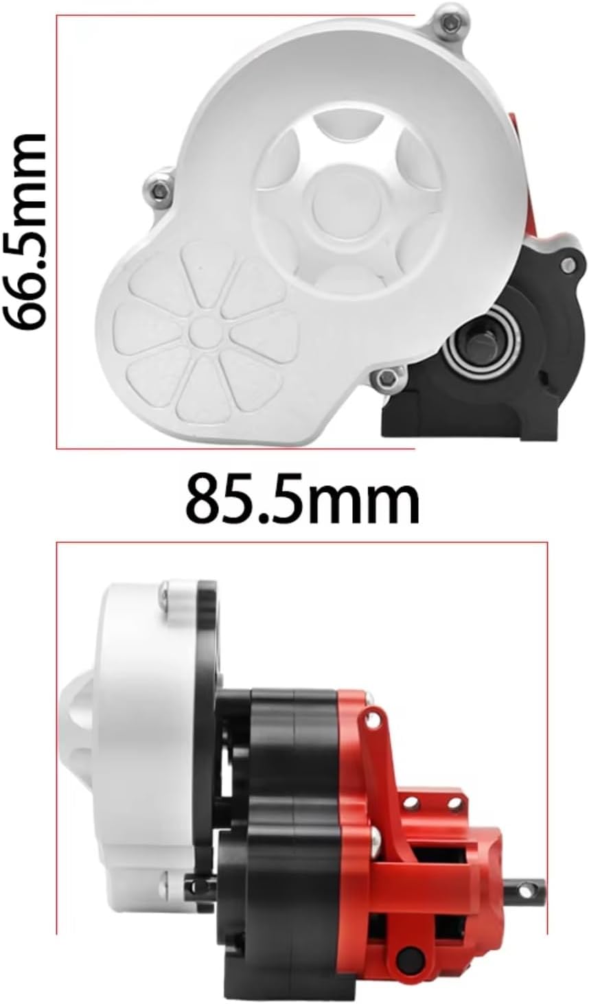 RC Gearboxes For SCX10 II 90046 For Wraith 1/10 Metal Gearbox Transmission Box With Motor Gear RC For Rock Crawler Car Upgrade Parts