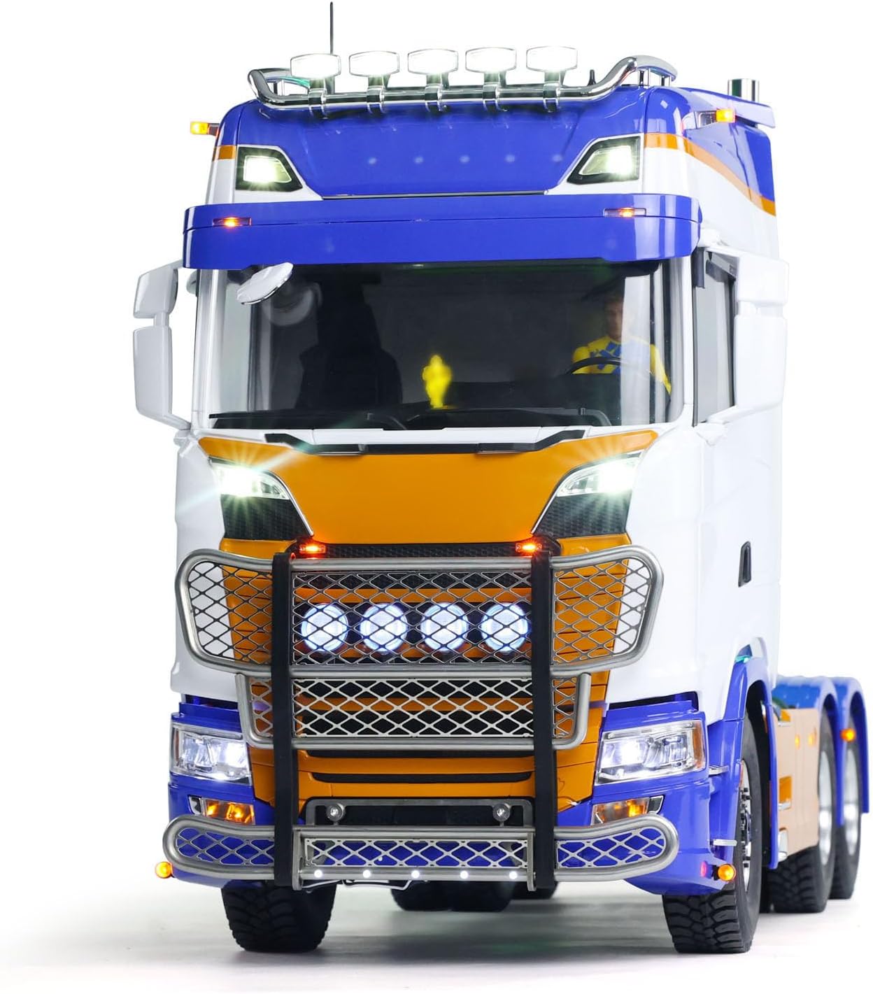 Metal 6x6 1/14 Remote Control Tractor RC Trcuk 2-Speed Gearbox ST8 Radio Sound Smoking Unit Motor Servo ESC Hobby Grade Model for Adult