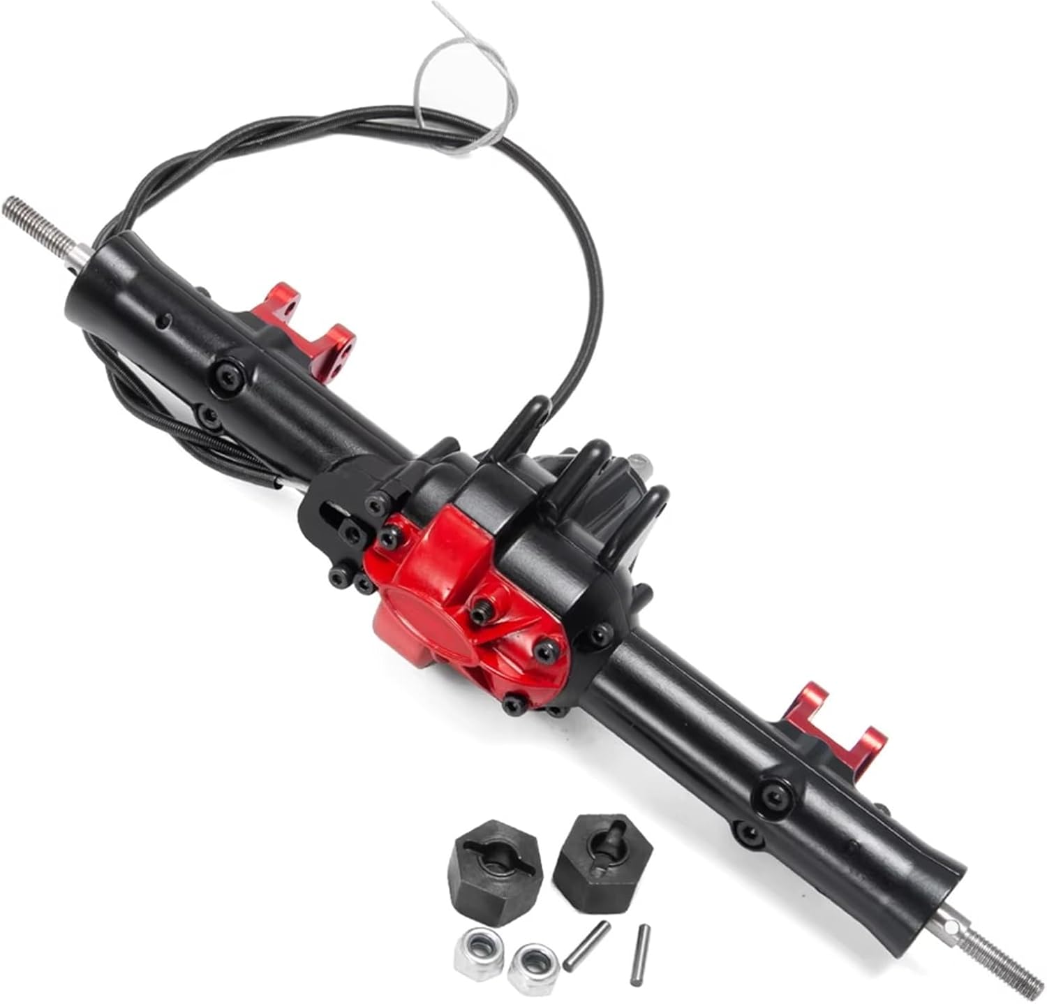 RC Front Rear Drive Axle Compatible with D90 1/10 RC Crawler Car Upgrade Parts High Strength Metal Complete Axle Front and Rearr Axle with Differential Lock(Front and Rear)