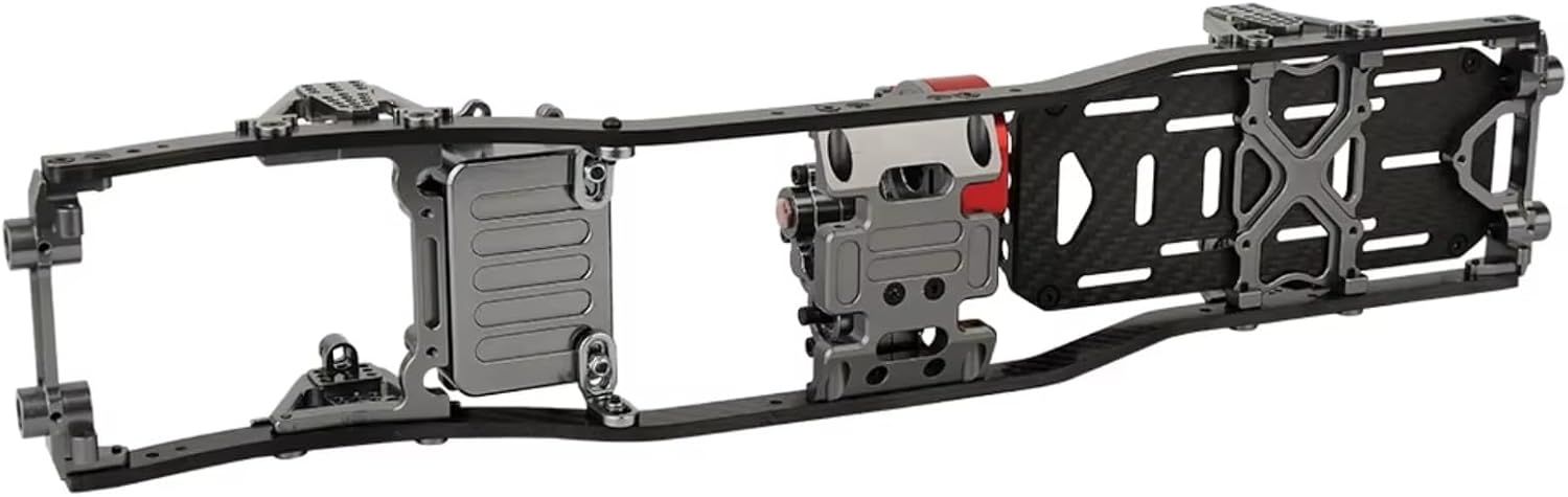 RC Chassis Frame Parts For Axial For SCX10 1/10 Metal Car Body For Chassis Frame With Transmission Gearbox Kit Scale RC Model Crawler Car Parts 313mm Wheelbase