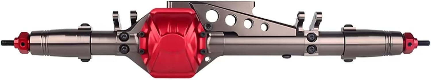 for Axial for Wraith 90018 90020 90045 RR10 90048 90053 1:10 RC for Rock Crawler Complete Metal RC Car Front Rear Axle RC Car Parts(Metallic,Both)