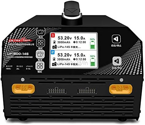 UP1800-14S Dual Channel 6-14s Battery Charger US Plug Power Cord for Plant Protection Drone