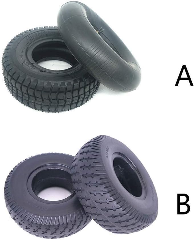 Electric Scooter Tires Tire 9 Inch 9X3.50-4 Anti-Skid Wear-Resistant Elderly Three-Wheeled Scooter Inflatable Tire Explosion-Proof Solid Tire Optional,Easy to Replace,Resistant Mill ()
