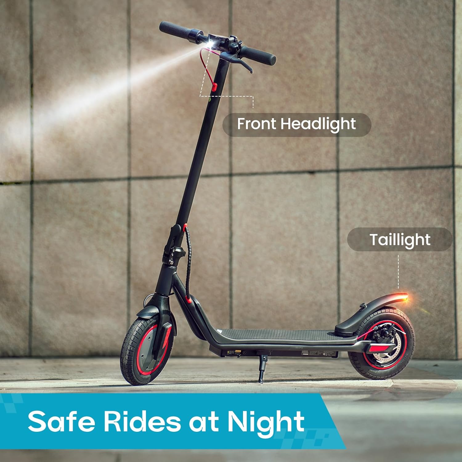 iScooter Electric Scooter, 18 Miles Range, 22 MPH Top Speed, 500W Foldable Commuting Electric Scooter with Double Braking Systems and APP for Adults and Teens