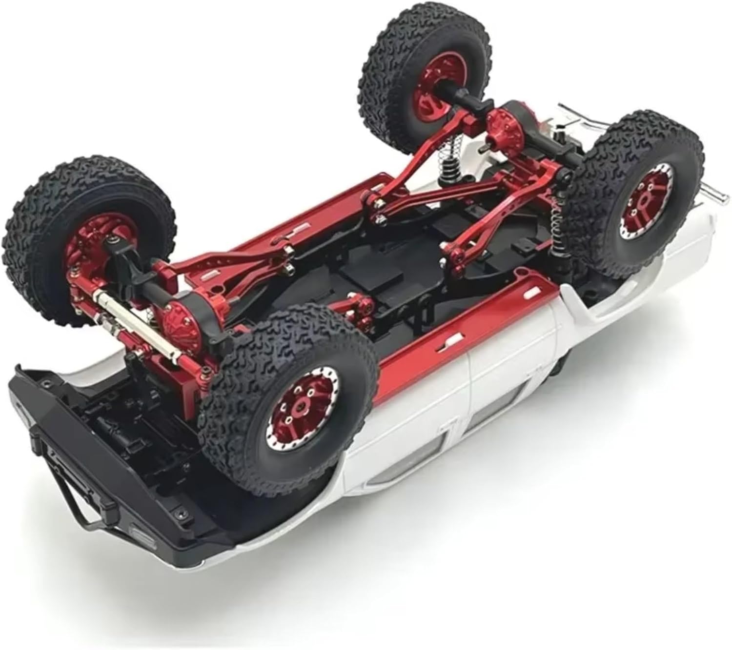 For Wpl C64 C64-1 1/16 Metal Front And Rear Axle For Chassis Link Rod Pull Rod Mount Side Pedal Shock Mount Set RC Car Upgrade Parts Replacement RC Upgrade Parts(Silver)