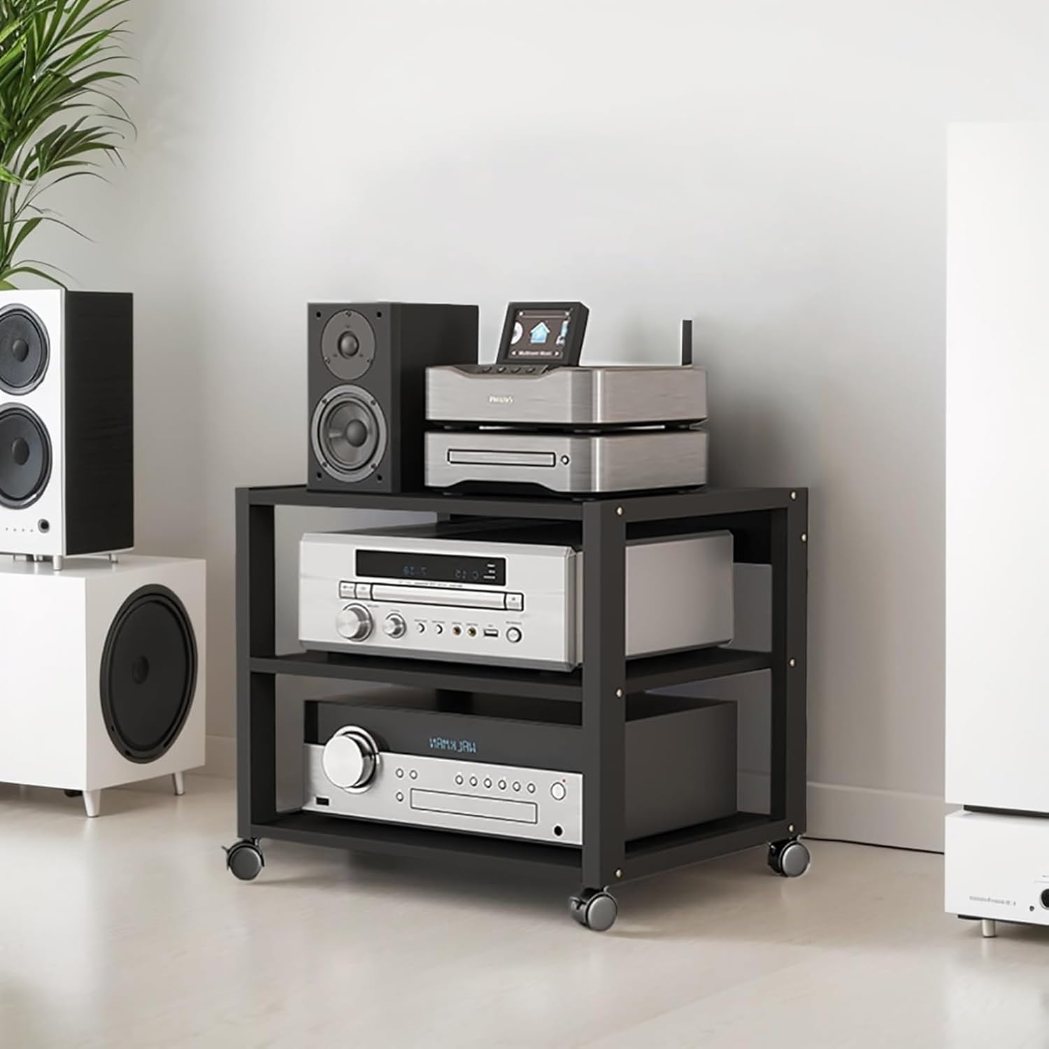 3/4/5-Tier AV Media Stand Audio-Video Component Cabinet