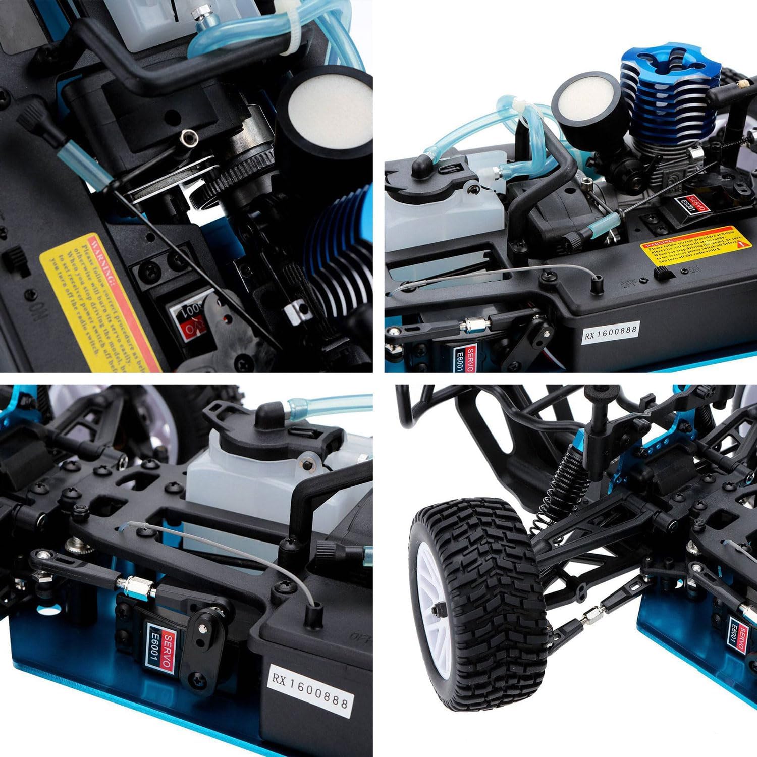 1/10 Nitro RC Truck for Adult Two Speed RC Car Rock Crawler 4WD Remote Control Car Nitro Gas Power Off Road Short Course Truck with Igniter, Methanol Fuel RC Climbing Vehicle Buggy