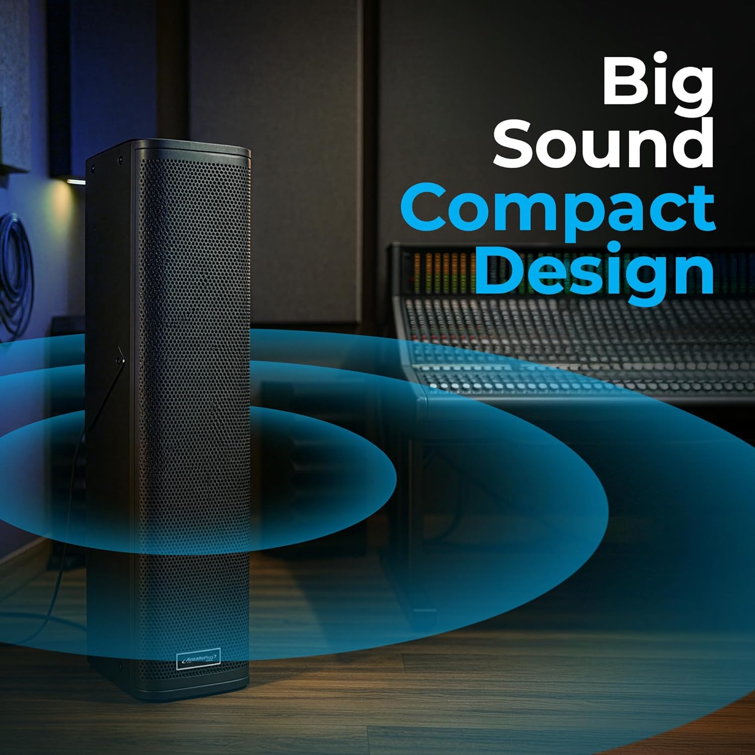 ANTAKRIPO Professional 1600W Powered Column Array Speakers – Active Wireless Speaker System with Digital Amplifier, DSP Control, USB, RCA/XLR, TWS Pairing & Master Volume Control