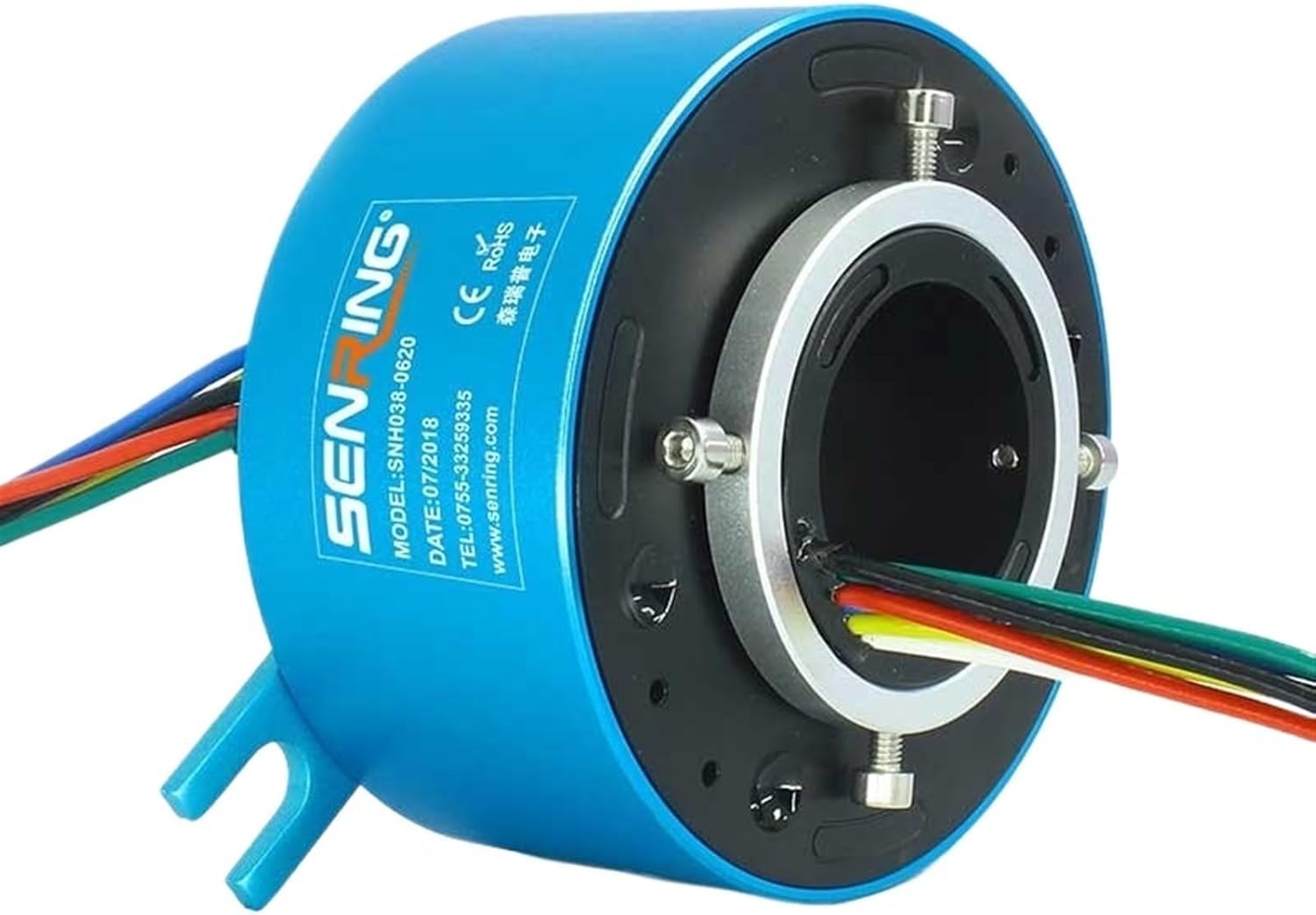 Electrical Rotary Connector 1.5'' bore Size(38.1mm) with 6 Circuits 20A of Through Hole Slip Ring