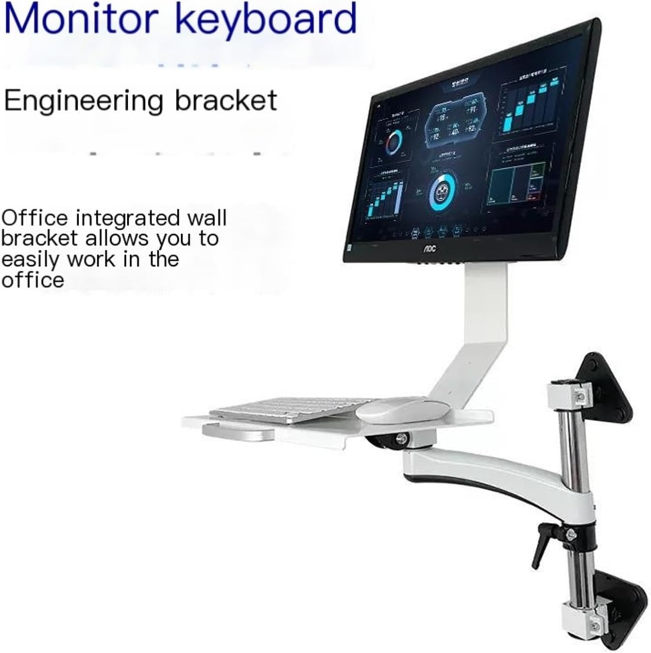 Monitor Keyboard Industrial Equipment Bracket Wall-Mounted Rotating Folding WS11A-300 Computer Bracket