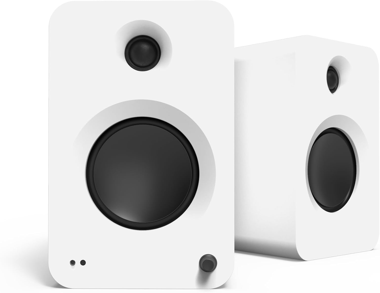 Kanto REN MW Bluetooth Powered Bookshelf Speakers - Matte White Pair with 1 Year Amber Protection Extension Plan (2024)