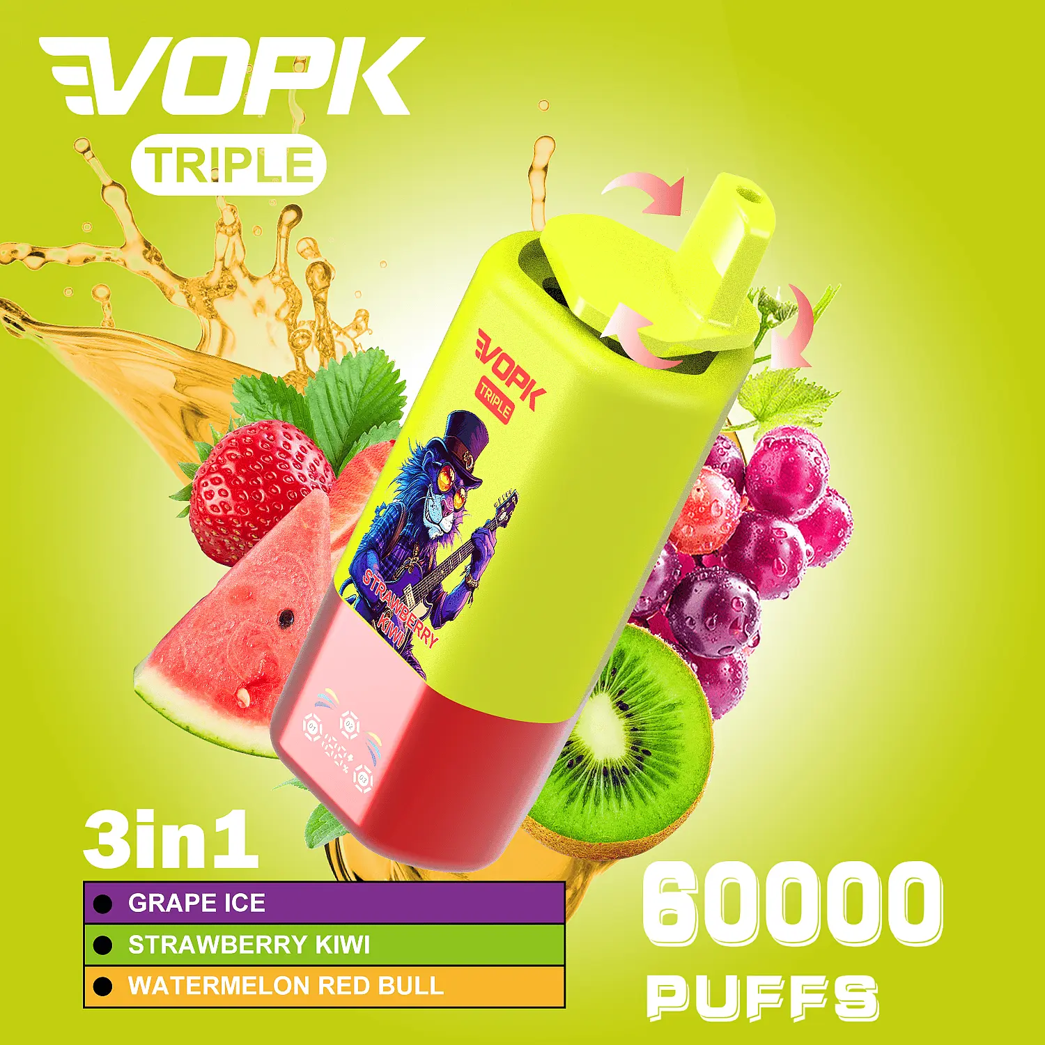 VOPK TRIPE 60K 3 in 1 (10pcs) - MYEU VAPES