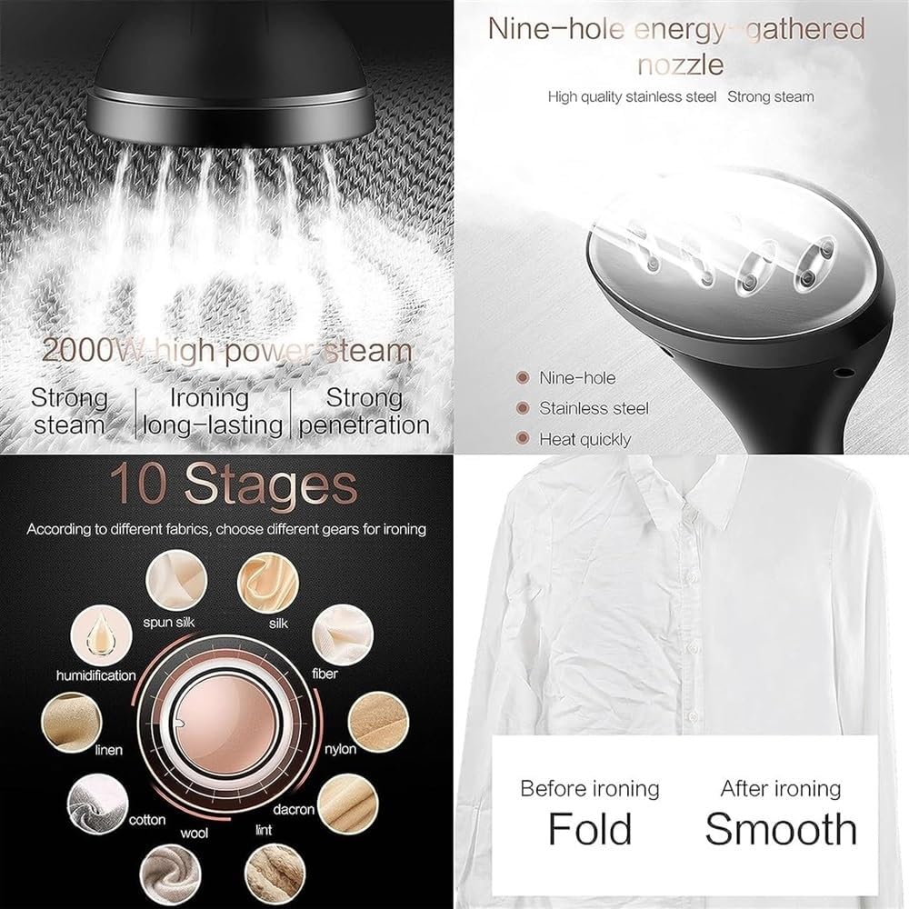 UMJIGF Professional Vertical Garment Steamer 2100W Heavy Duty Clothes Steamer, Steam Press Iron Handheld Clothes Steam Iron with 2.5L Water Tank Quick Wrinkle Removal,